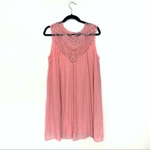 Wrangler Mesh Yoke Tent Dress Pink Size L